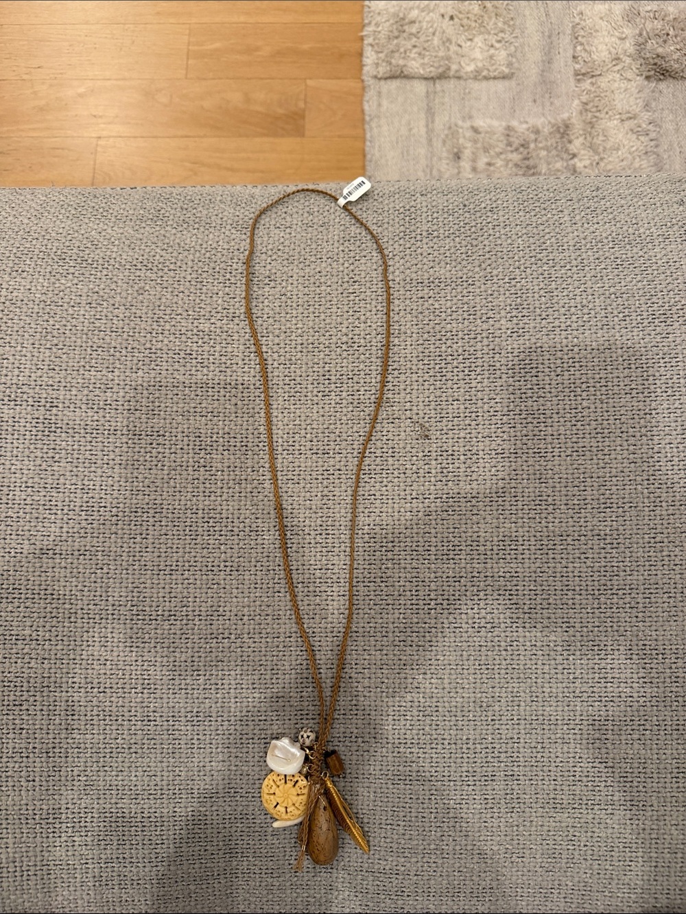 Chan Luu Gold and Brown Multi-Charm Long Necklace